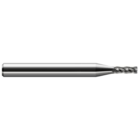 HARVEY TOOL Miniature End Mill - 4 Flute - Corner Radius, 0.0800", Finish - Machining: Uncoated 953080